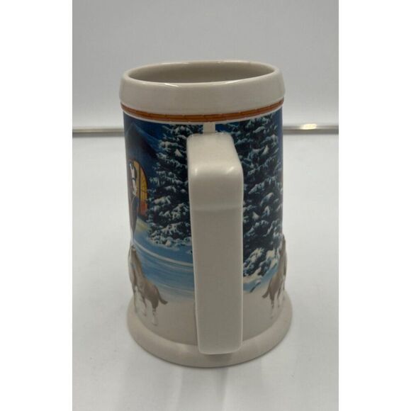 Budweiser 2005 Holiday Stein With Clydesdales Raised Design Box & COA - Picture 4 of 10